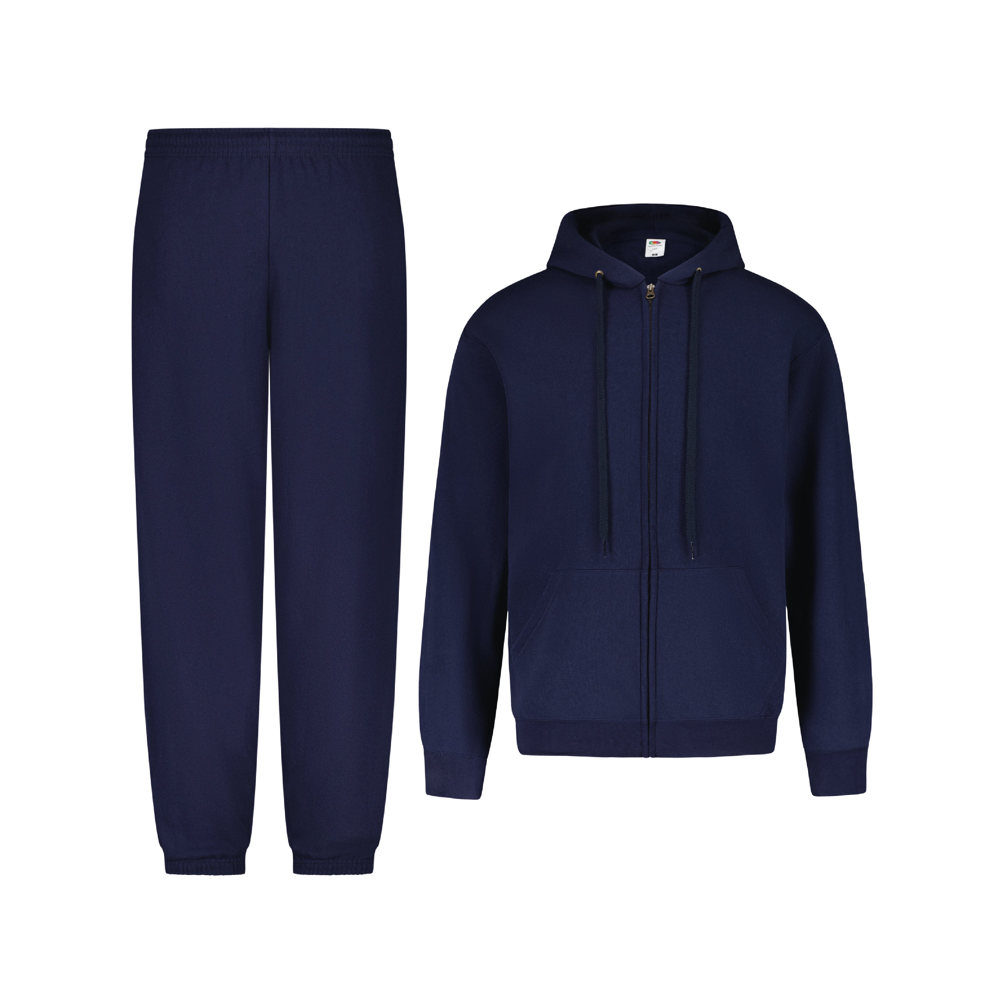 SET JOGGINGHOSE CLASSIC HOODIE MIT ZIP-UP CLASSIC MARINEBLAU