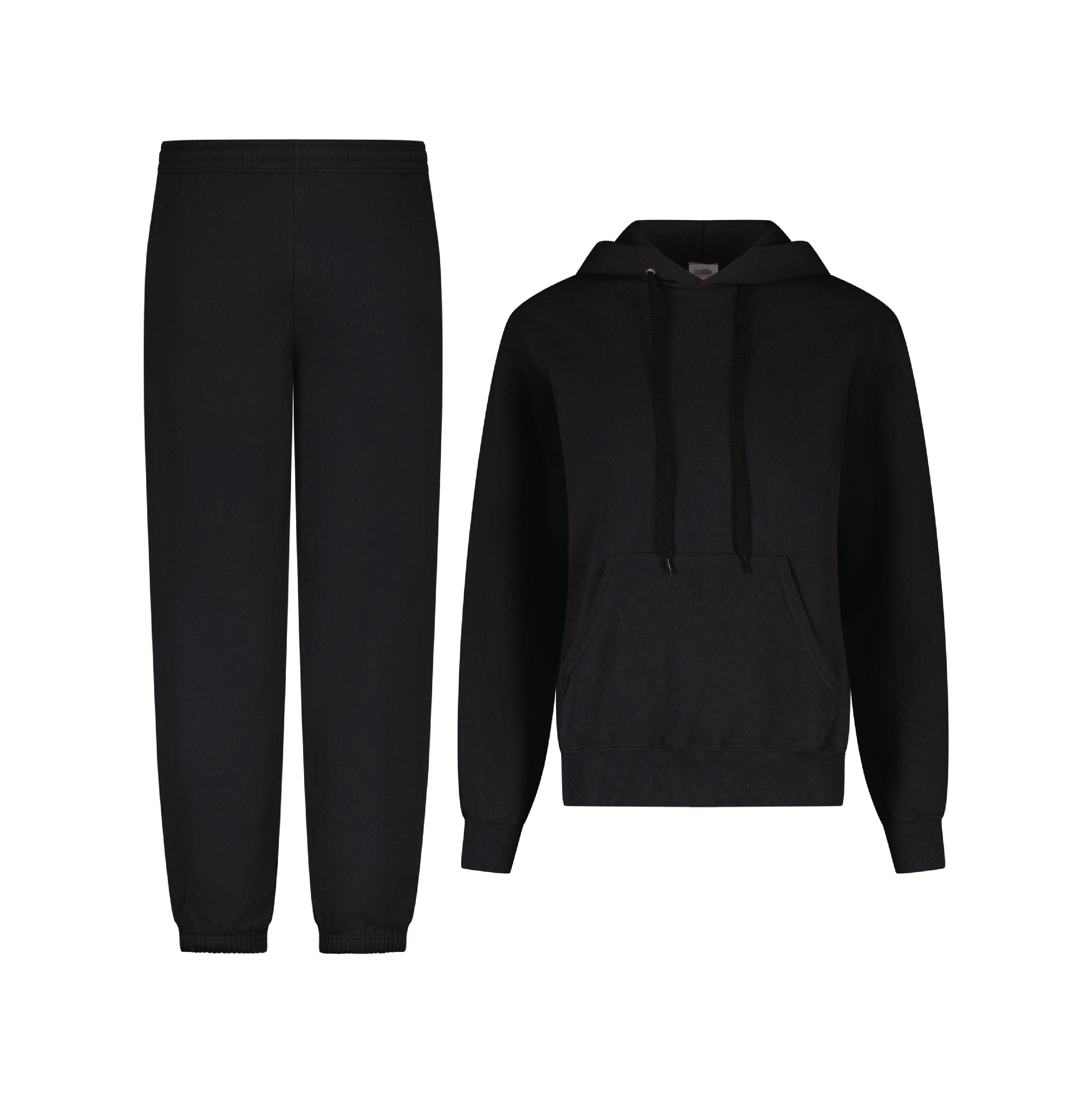 SET JOGGINGHOSE CLASSIC HOODIE CLASSIC SCHWARZ FRAUEN NORM CORE