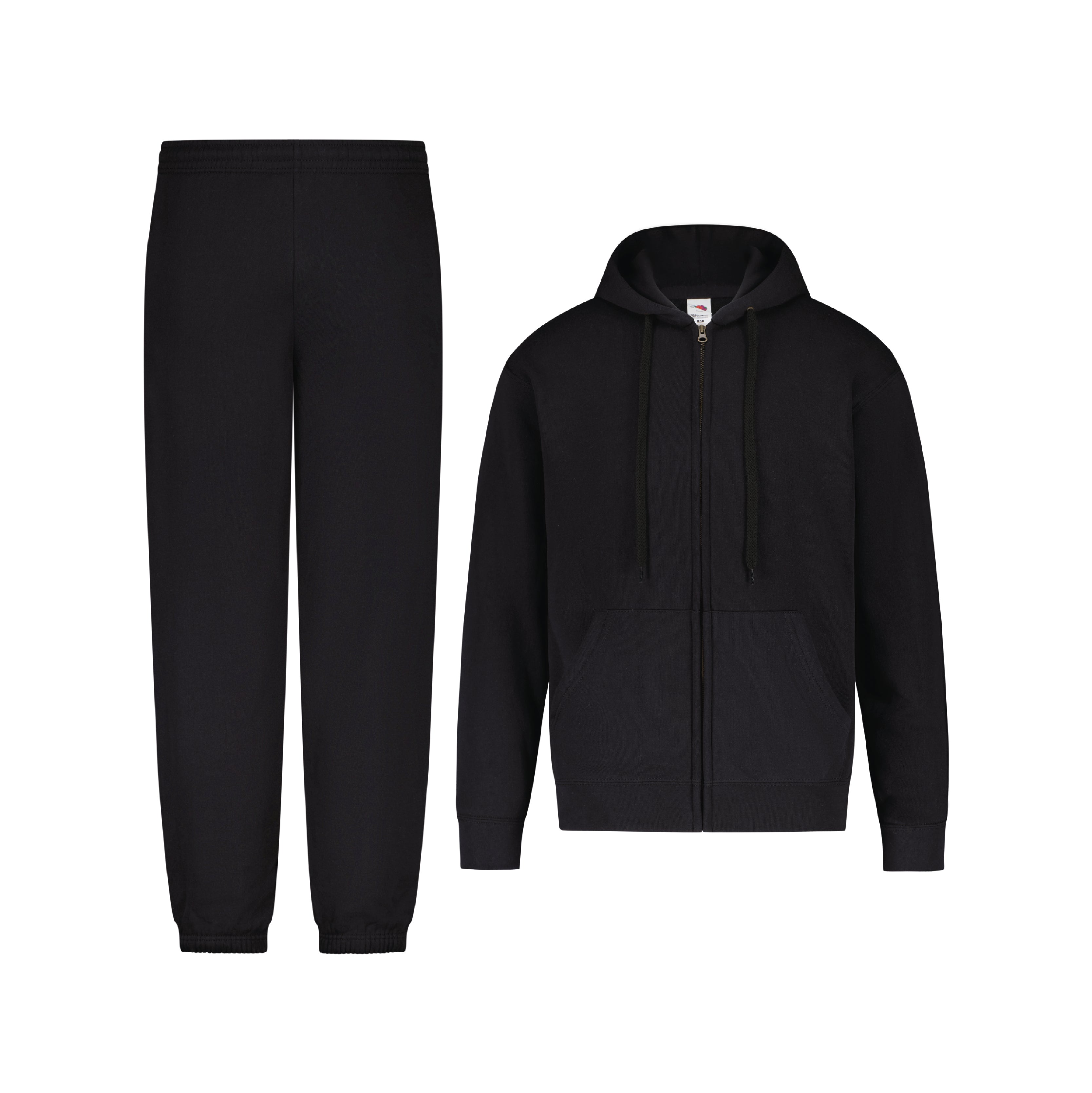 Mens black tracksuit set deals
