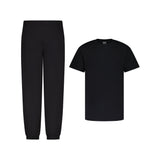 SET JOGGINGHOSE SCHWARZ + T-SHIRT
