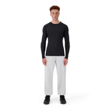 SET JOGGING PANTS PREMIUM HEATHER GREY + LONGSLEEVES COMPRESSION SPORT