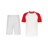 ENSEMBLE SHORT JOGGING CLASSIC GRIS CHINÉ + T-SHIRT CLASSIC BICOLORE