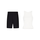 ENSEMBLE SHORT JOGGING CLASSIC NOIR + DÉBARDEUR PREMIUM