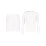 SET SHORTS SPORT WHITE + LONGSLEEVES COMPRESSION SPORT