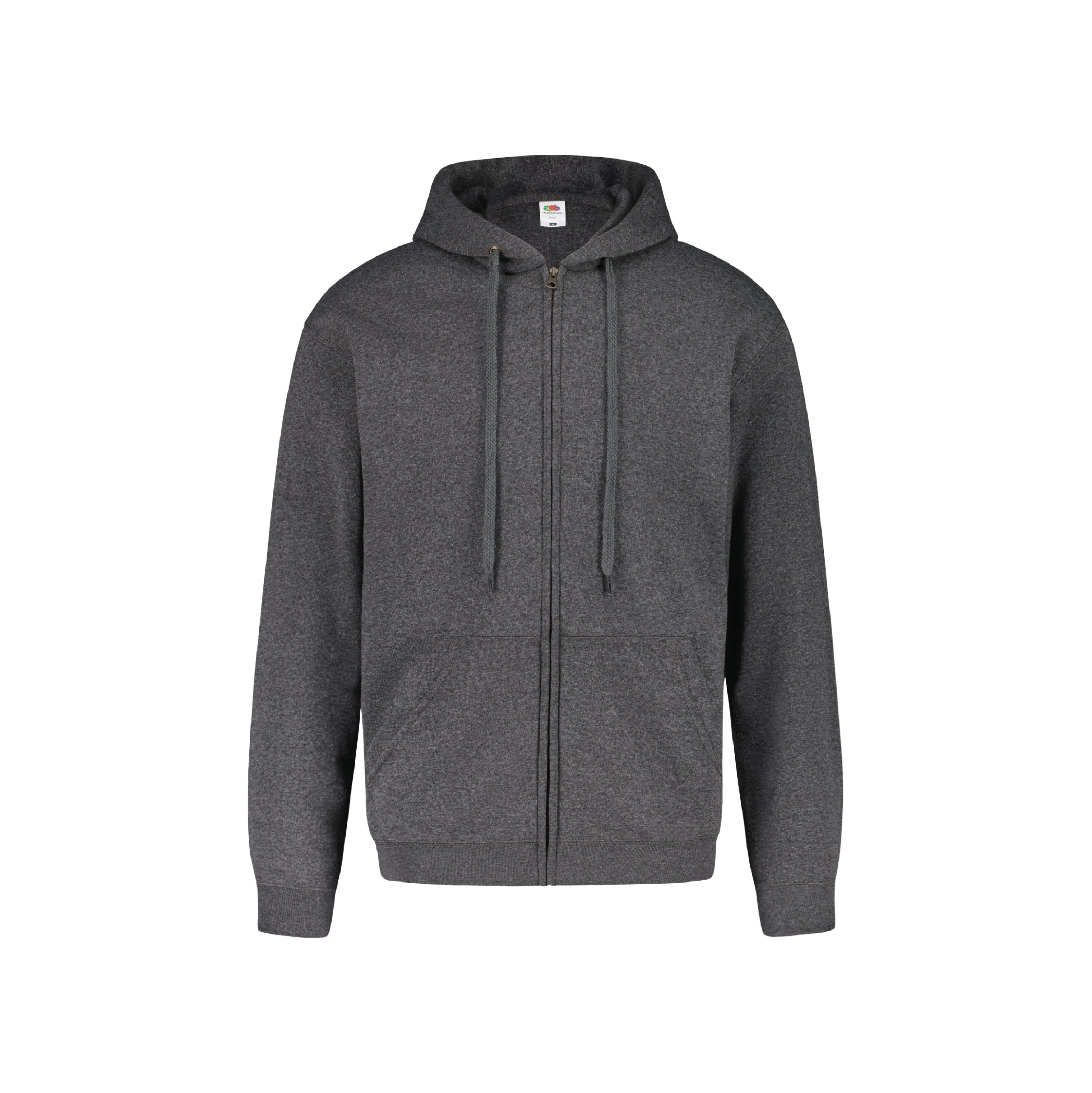 HOODIE ZIPPÉ CLASSIC GRIS FONCÉ CHINÉ HOMME – NORM-CORE