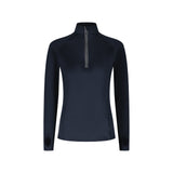 SET LEGGING-HOSE SPORT SCHWARZ + LANGARM-SHIRT HALF-ZIP SPORT