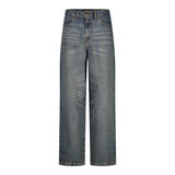 SET BAGGY JEANS PANTS SAND WASHED BLUE + TANK TOP PREMIUM