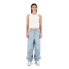 SET BAGGY JEANS HOSE HELLBLAU + TANKTOP PREMIUM