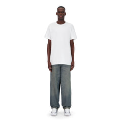 SET BAGGY JEANS HOSE VERBLASSTER BLAUER SAND + T-SHIRT CLASSIC