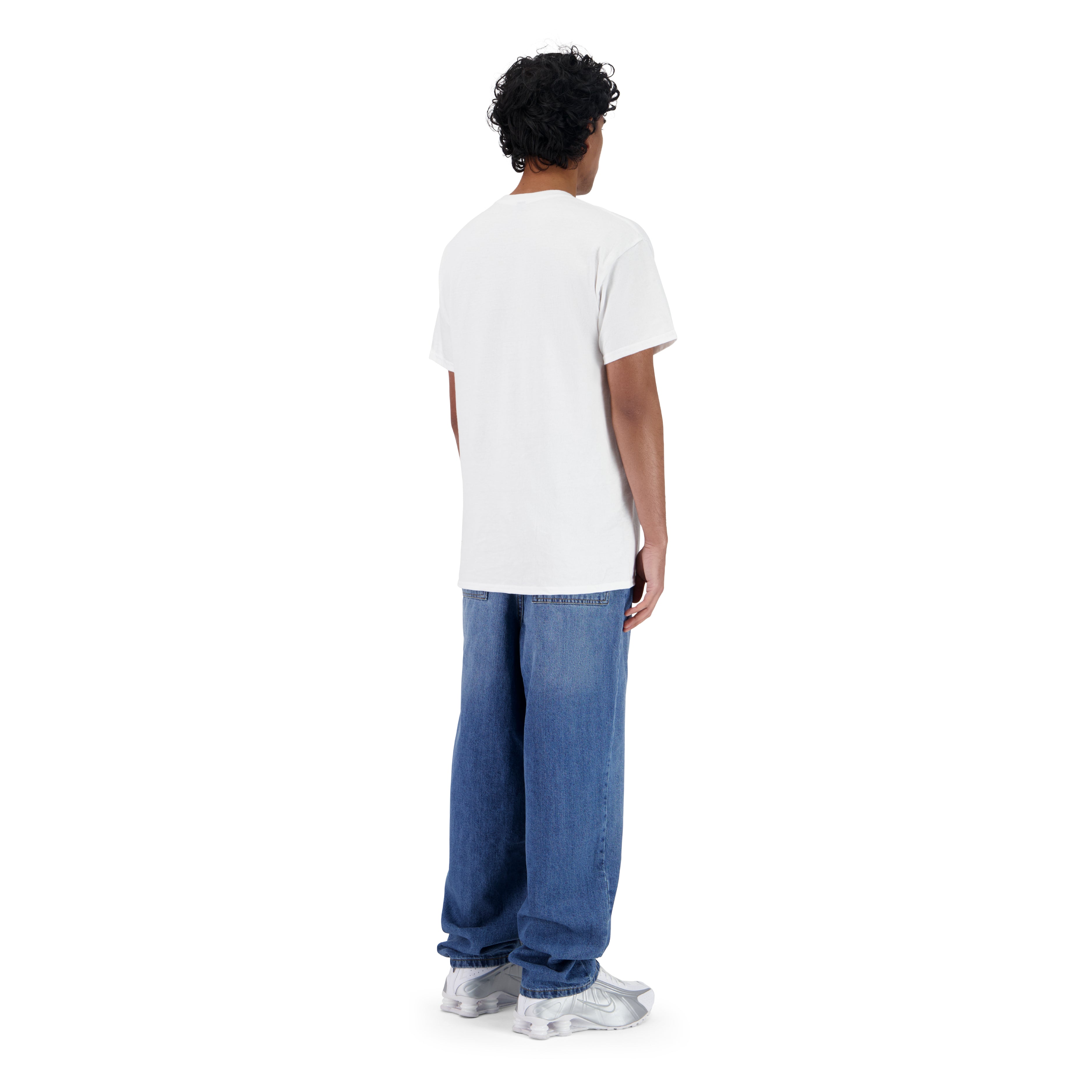 SET BAGGY JEANS PANTS BLUE T-SHIRT CLASSIC WHITE MEN – NORM-CORE