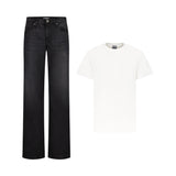 SET REGULAR JEANS PANTS + T-SHIRT WHITE