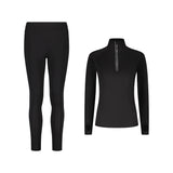 ENSEMBLE PANTALON LEGGING SPORT NOIR + LONGSLEEVES HALF-ZIP SPORT