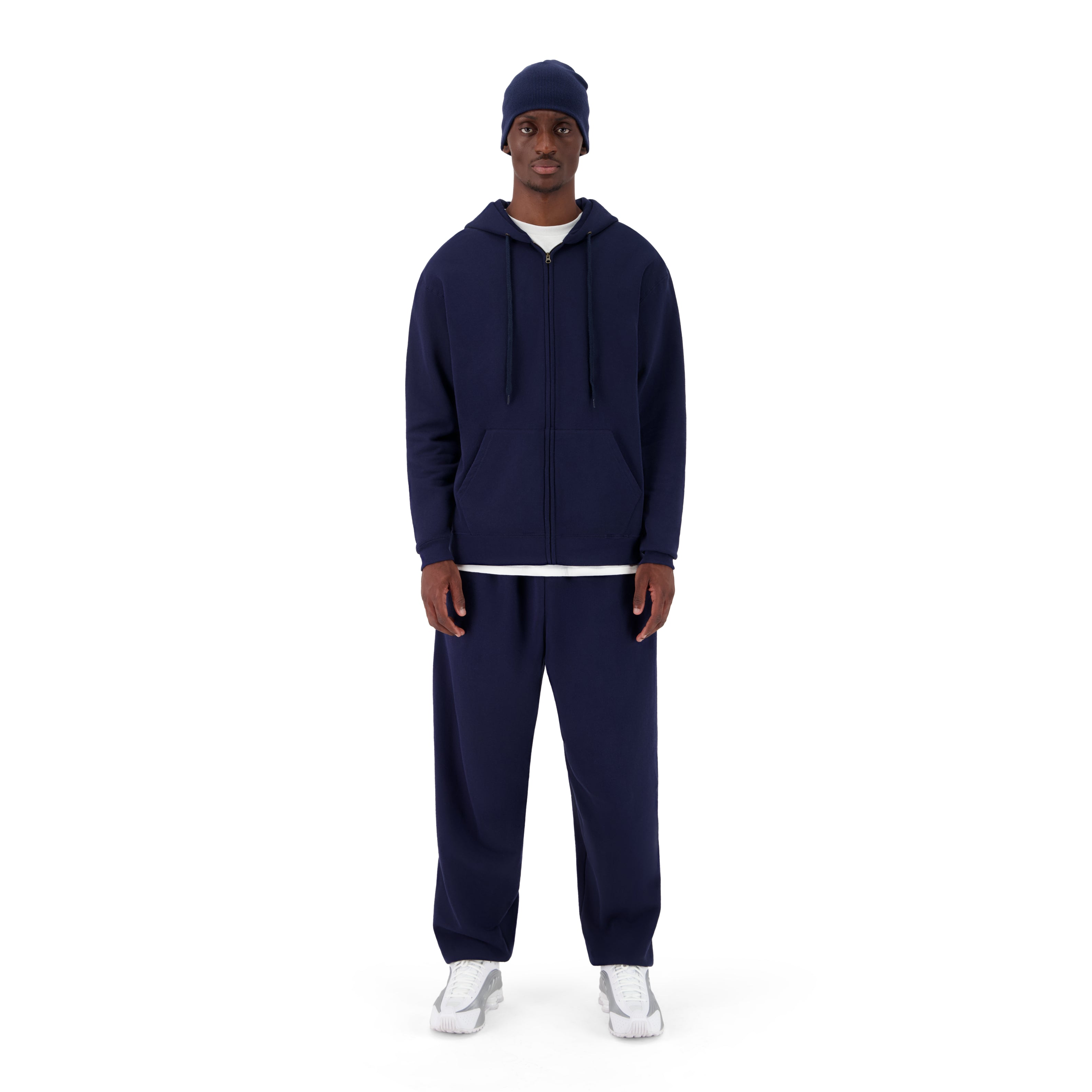 SET JOGGING PANTS CLASSIC ZIPPED HOODIE CLASSIC NAVY BLUE MEN