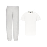ENSEMBLE PANTALON JOGGING GRIS CHINÉ + T-SHIRT