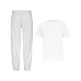 ENSEMBLE PANTALON JOGGING PREMIUM GRIS CHINÉ + T-SHIRT PREMIUM