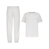 SET JOGGING PANTS PREMIUM HEATHER GREY + T-SHIRT PREMIUM