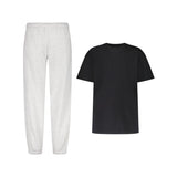 ENSEMBLE PANTALON JOGGING PREMIUM GRIS CHINÉ + T-SHIRT PREMIUM