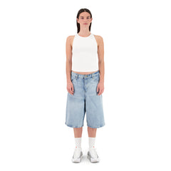 ENSEMBLE SHORT JEANS BAGGY BLEU CLAIR + DÉBARDEUR PREMIUM