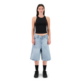 ENSEMBLE SHORT JEANS BAGGY BLEU CLAIR + DÉBARDEUR PREMIUM
