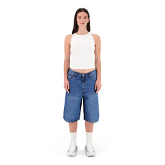 ENSEMBLE SHORT JEANS BAGGY BLEU + DÉBARDEUR PREMIUM