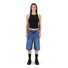 ENSEMBLE SHORT JEANS BAGGY BLEU + DÉBARDEUR PREMIUM