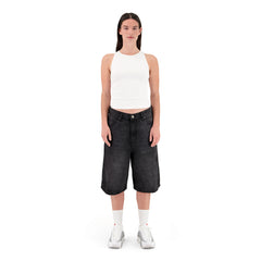 ENSEMBLE SHORT JEANS BAGGY NOIR + DÉBARDEUR PREMIUM