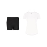 SET LEGGING SHORTS SPORT BLACK + T-SHIRT SPORT