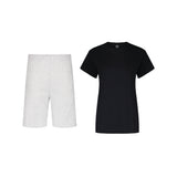 SET JOGGING SHORTS HEATHER GREY + T-SHIRT