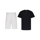 SET JOGGING SHORTS HEATHER GREY + T-SHIRT