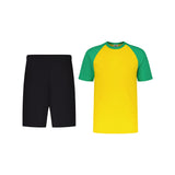 SET JOGGING SHORTS BLACK + BICOLOR T-SHIRT