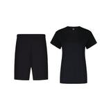 SET JOGGING SHORTS BLACK + T-SHIRT