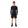 ENSEMBLE SHORT SPORT NOIR + LONGSLEEVES COMPRESSION SPORT